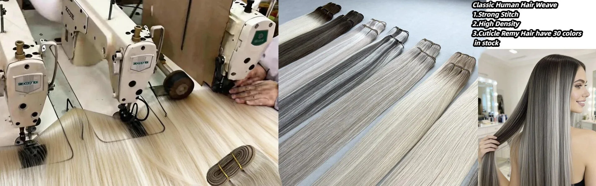 Splot ludzkich włosów