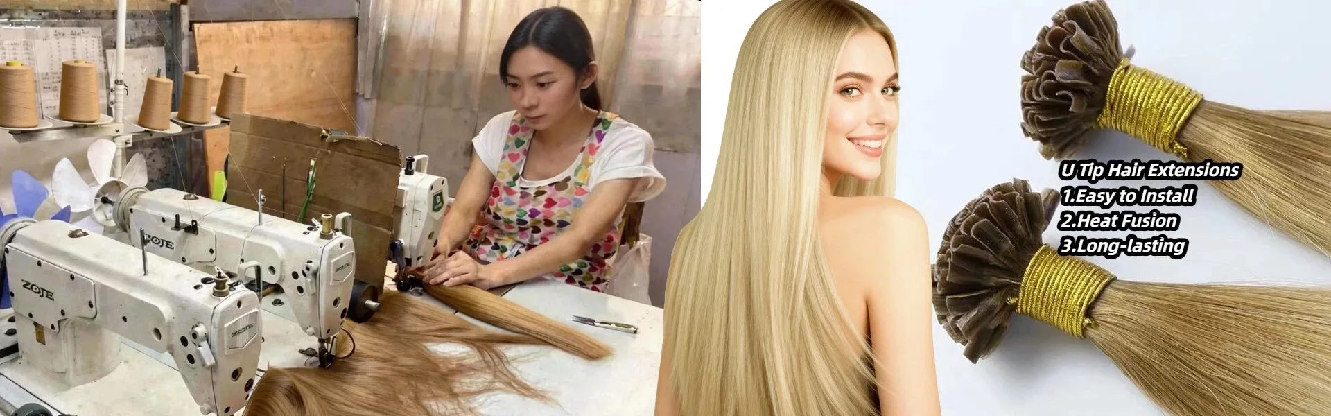 Przedłużanie włosów typu U